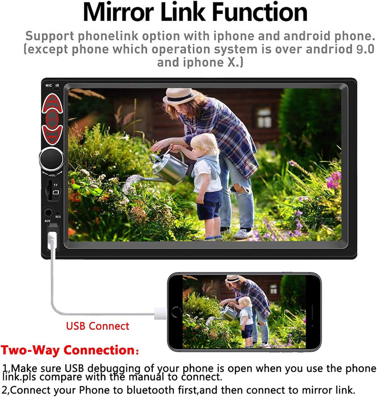 7 Inch Touchscreen Double Din Car Stereo K232362