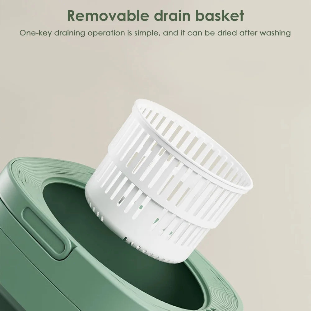 Foldable Portable Mini Washing Machine 8L Green V3055