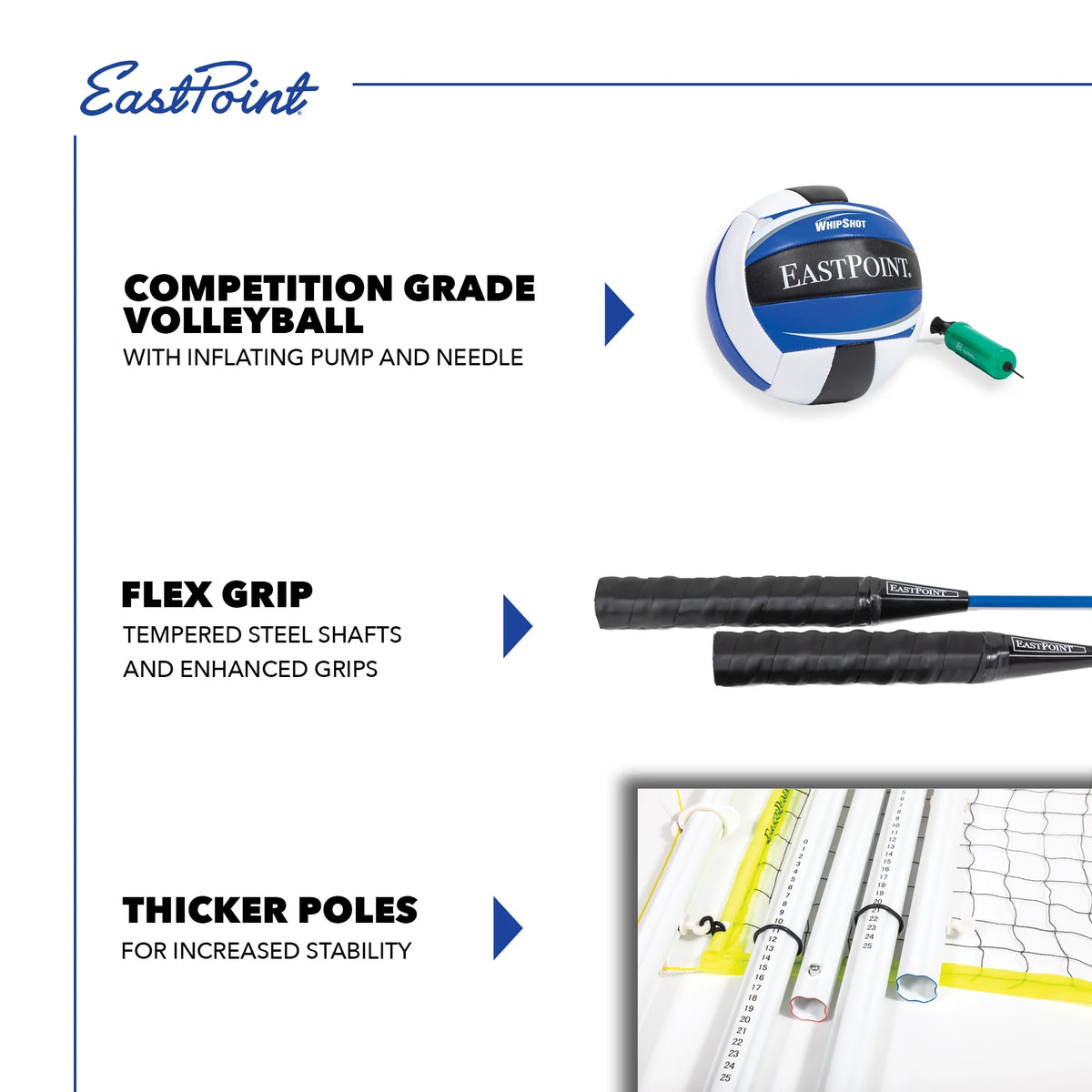 2-in-1 Volleyball and Badminton Set with Net and Rackets G6577