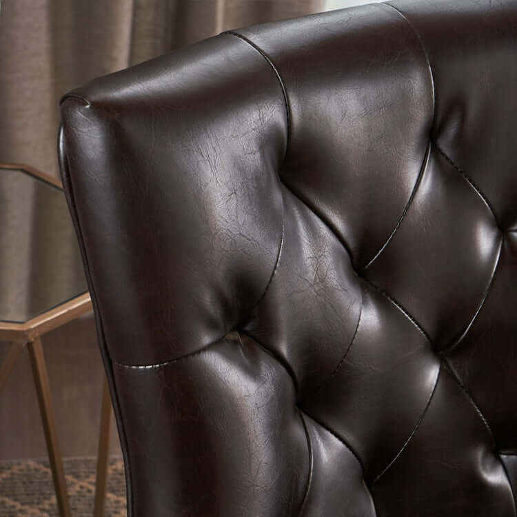 Tufted Leather Dining Room Chairs Z67818