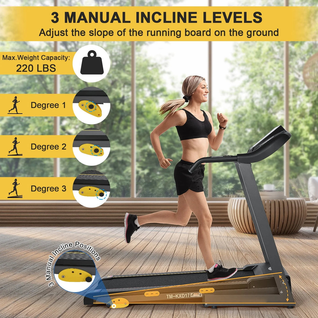 Incline Electric Treadmill 220lbs Max P683
