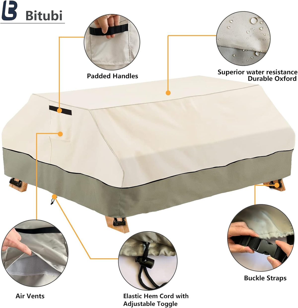 96 Inch Heavy Duty Waterproof Picnic Table Cover E137