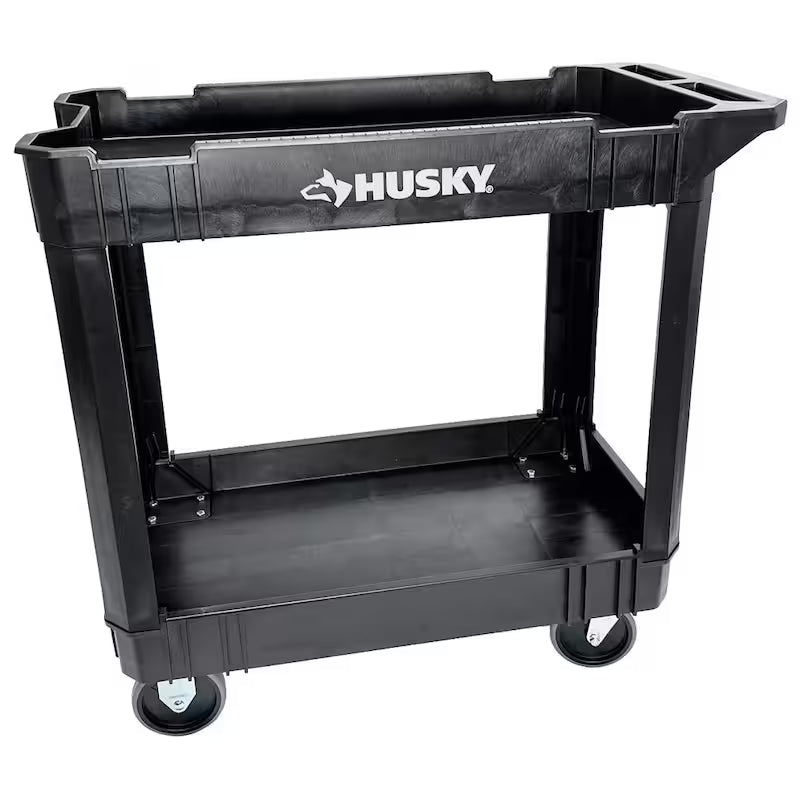 2-Tier Plastic Service Cart with 500 lb. Capacity C8579