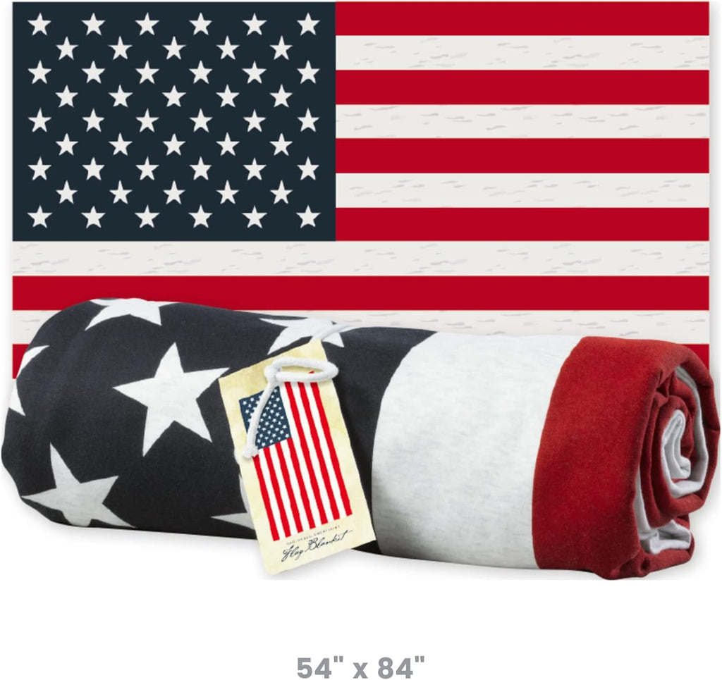 American Flag Red White and Blue Super Soft Lightweight Blanket 54 x 84 M60458