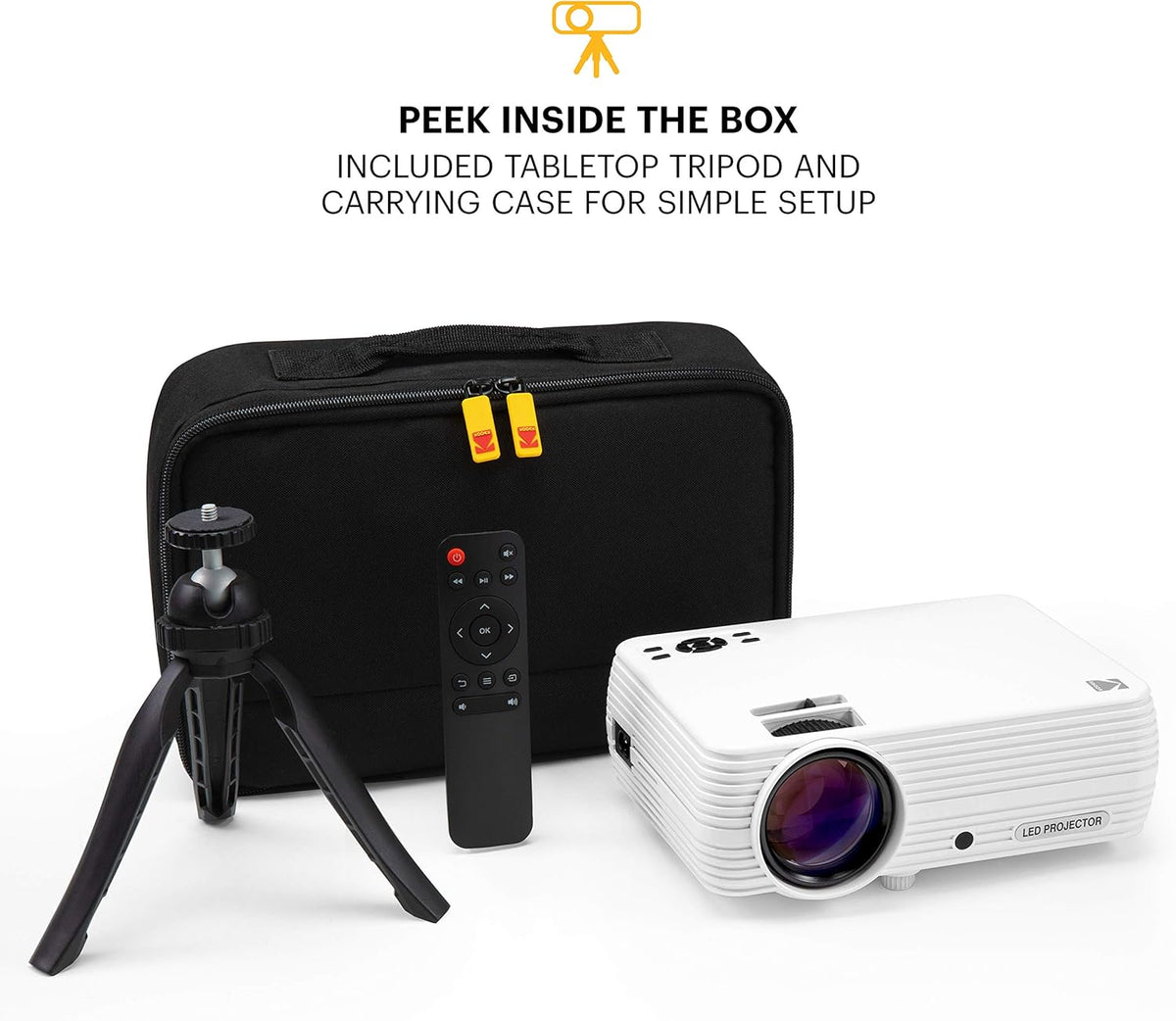 4.0 LCD Compact Home Theater Projector with 1080p Compatibility D9076