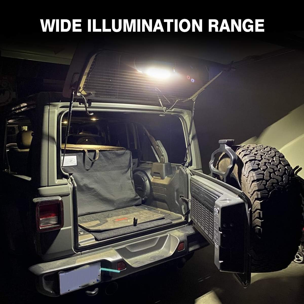LED Trunk Light Rear Glass Lift Gate Dome Light with White Light and Flash Amber Warning Light R981