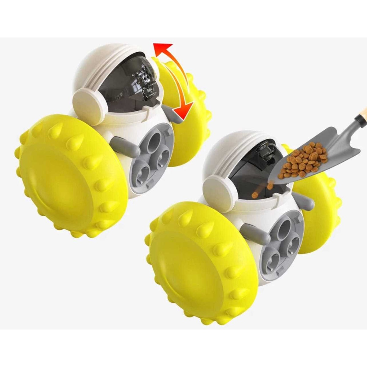 Robot Shaped Treat Dispenser Push Toy V279
