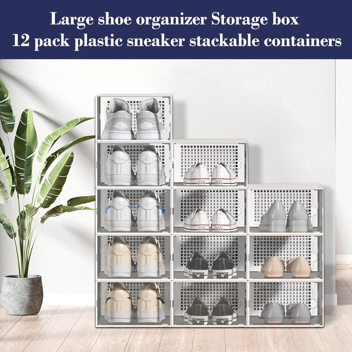 14'' x 14'' 12 Cube Storage Organizer with Doors I427