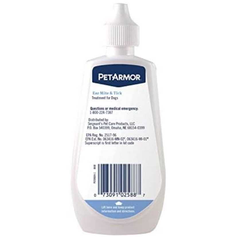 Ear Mite & Tick Treatment for Dogs X923