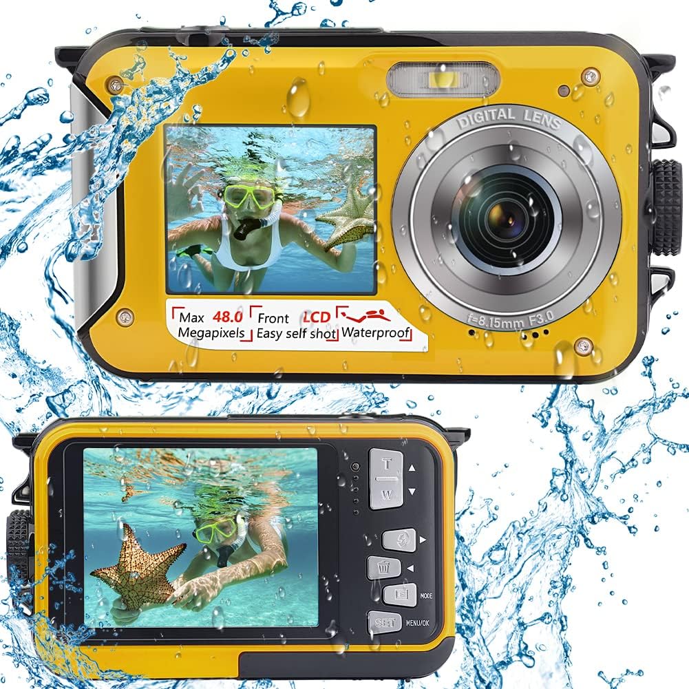 Full HD 2.7K 48MP Waterproof Digital Camera Dual Screen 16X Zoom A97906