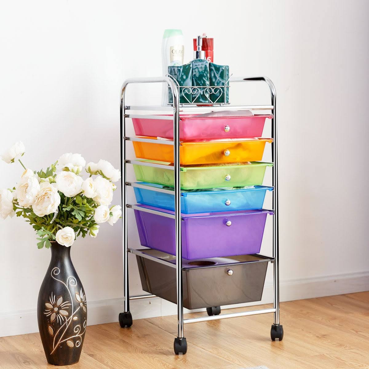 6 Drawers Rolling Storage Cart O7576