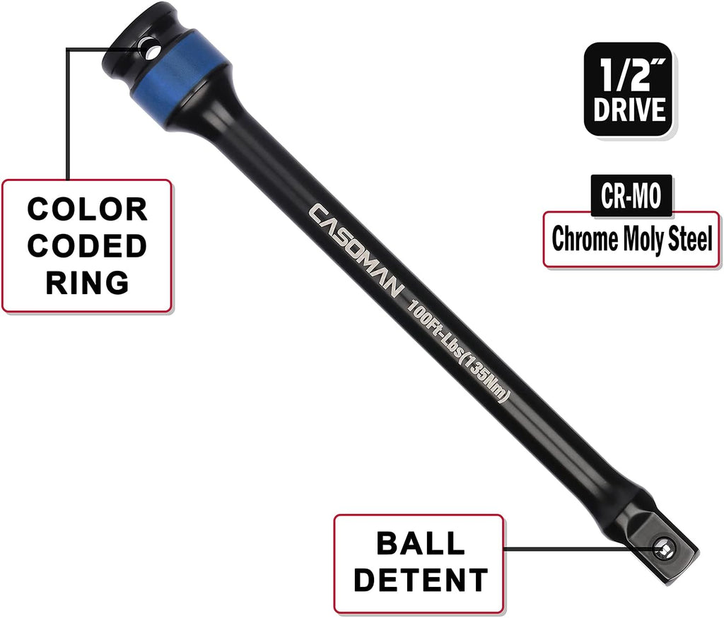 10 Piece 1/2 Drive 8 Inch Torque Extension Bar Set N5158