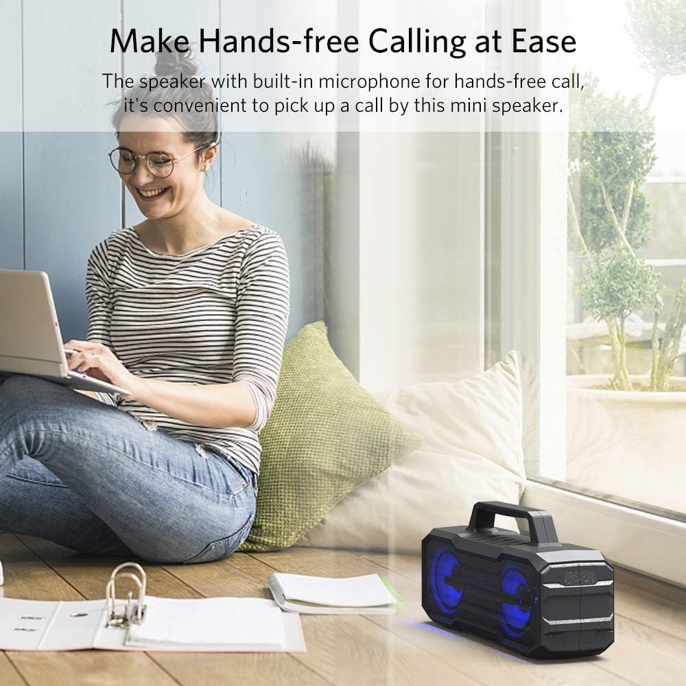 IPX6 Waterproof Portable Wireless Speaker with Microphone V5879