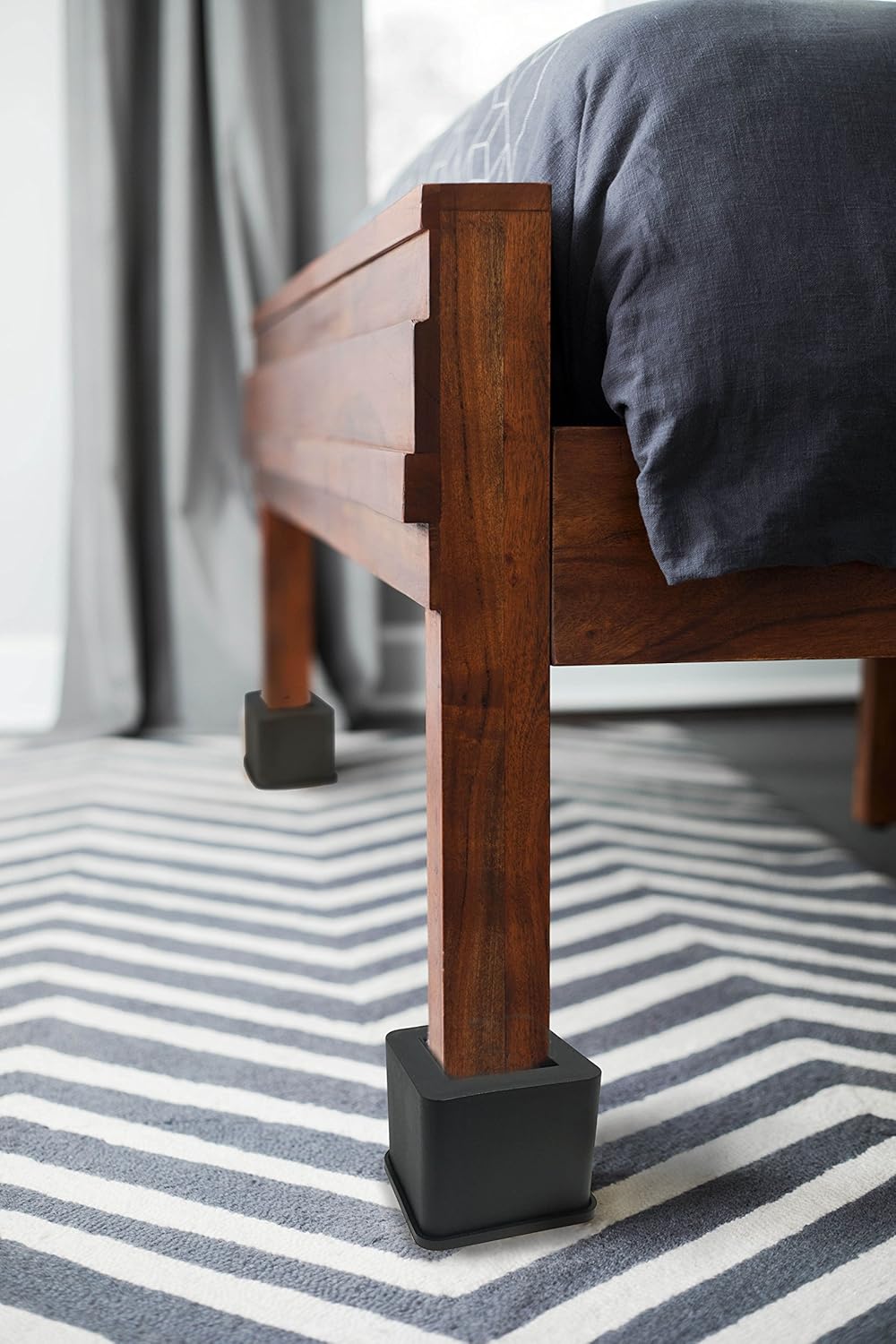 Black 3 Inch Bed and Furniture Risers O8573