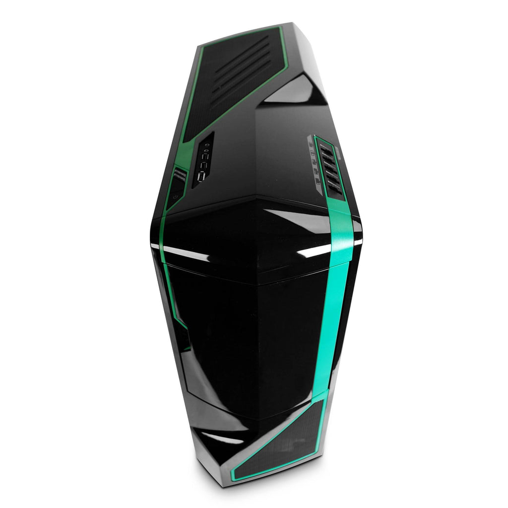 Black and Green ATX Full Tower Computer Case E70967