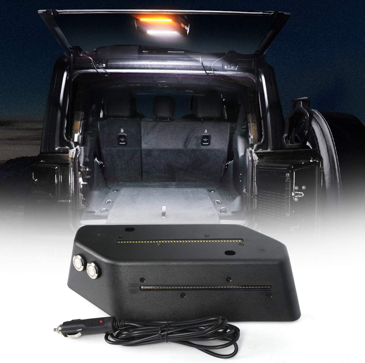 LED Trunk Light Rear Glass Lift Gate Dome Light with White Light and Flash Amber Warning Light R981