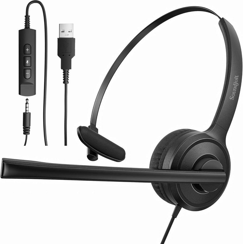 USB Headset with Noise Cancelling Microphone and in-Line Control G984