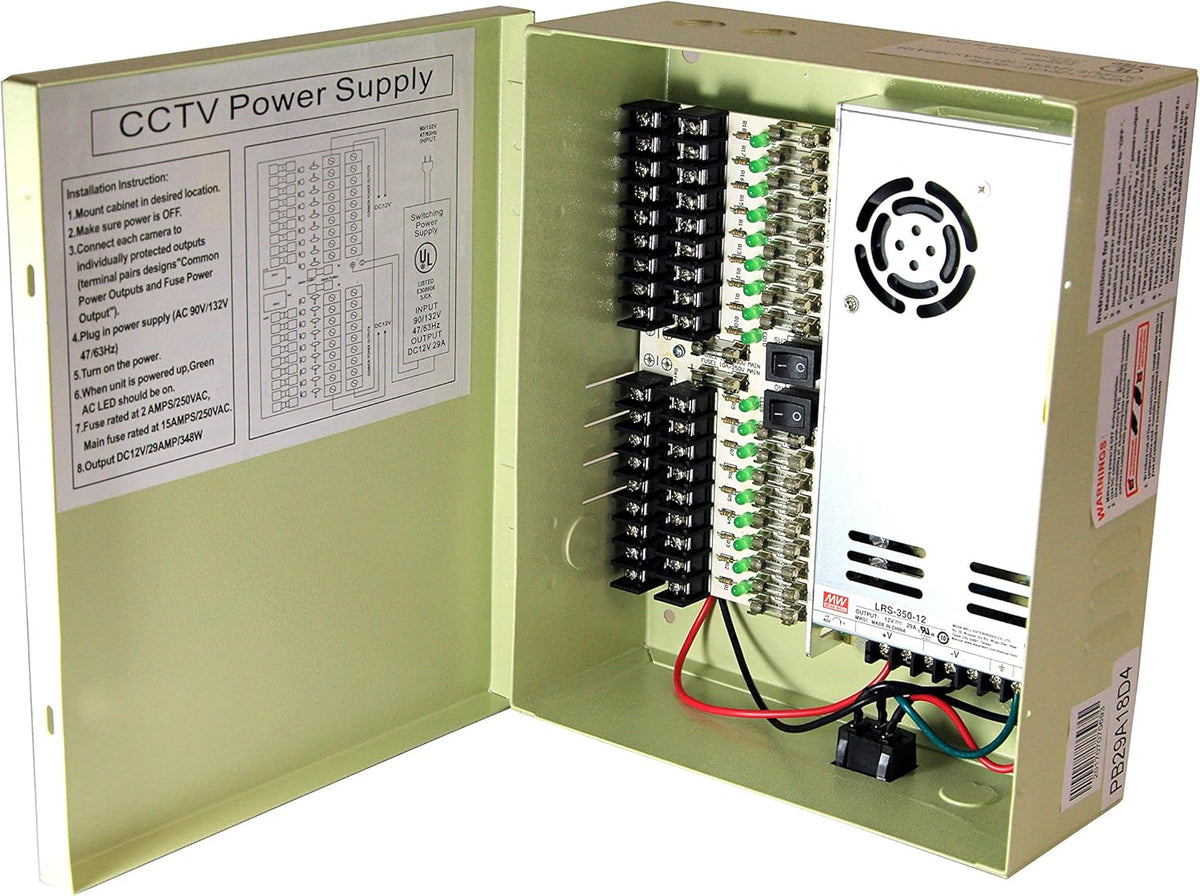 18 Output 12V DC CCTV Power Supply Box W645