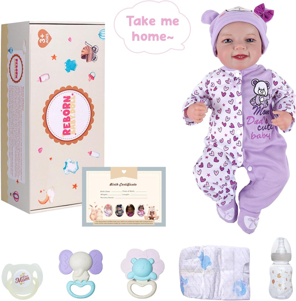 20-Inch Lifelike Reborn Baby Dolls Soft Body Awake Girl M484