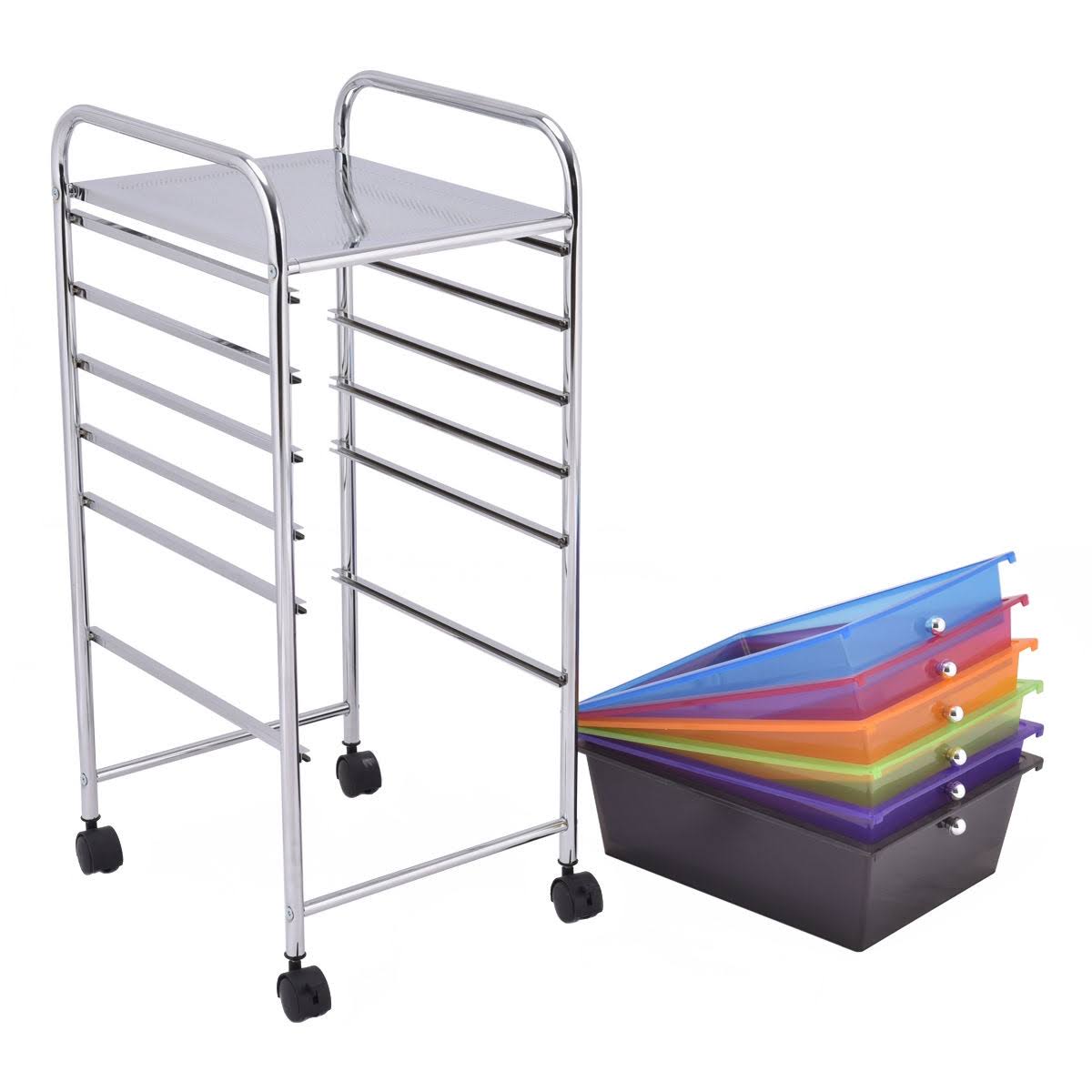 6 Drawers Rolling Storage Cart O7576