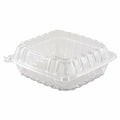 Clear Hinged-Lid Plastic Containers, 250/Carton T619