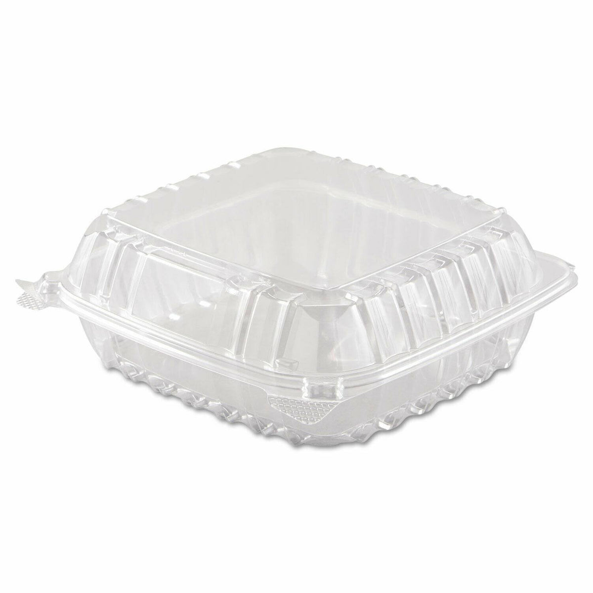 Clear Hinged-Lid Plastic Containers, 250/Carton T619