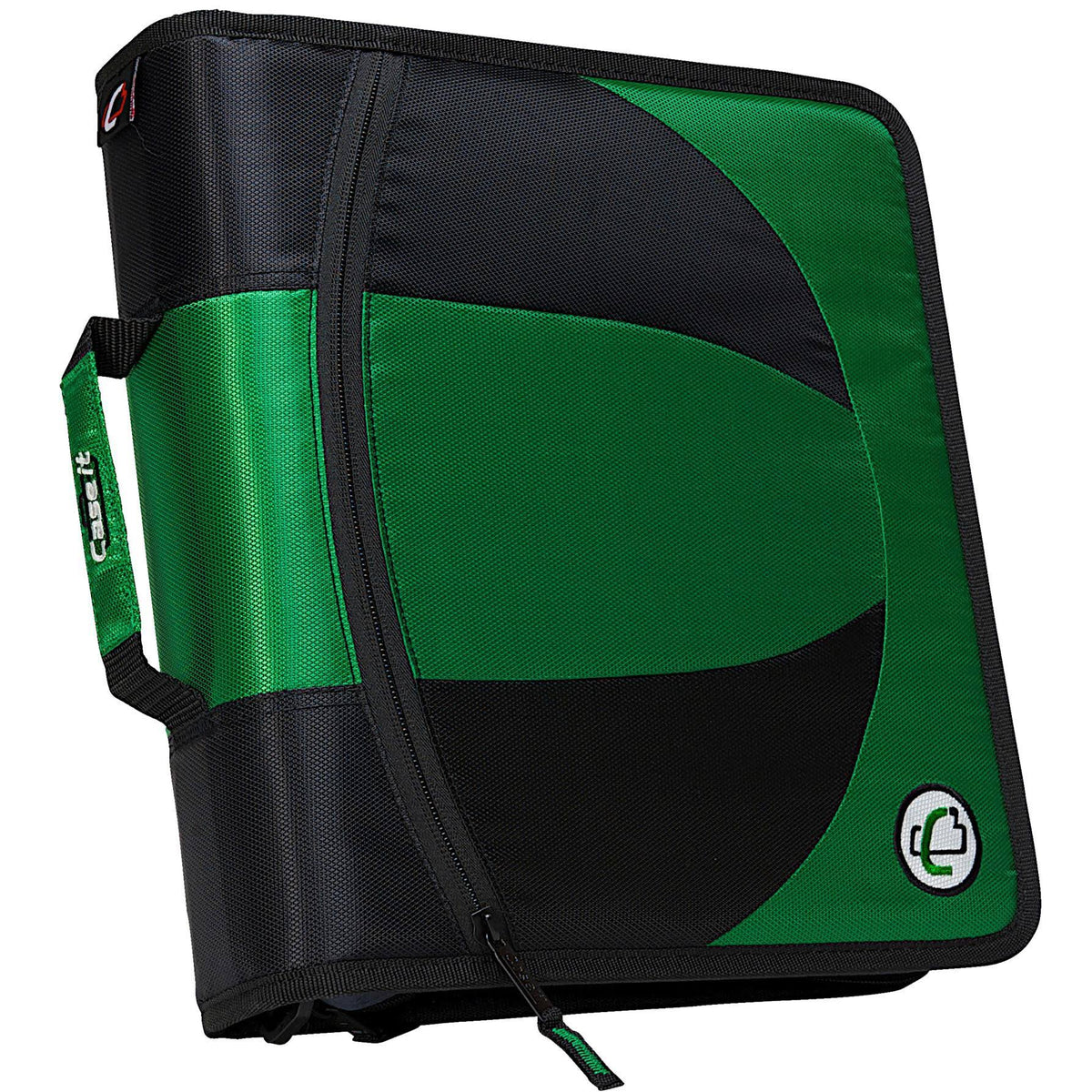 Green 1-1/2 Inches D-Ring Zipper Binder E713