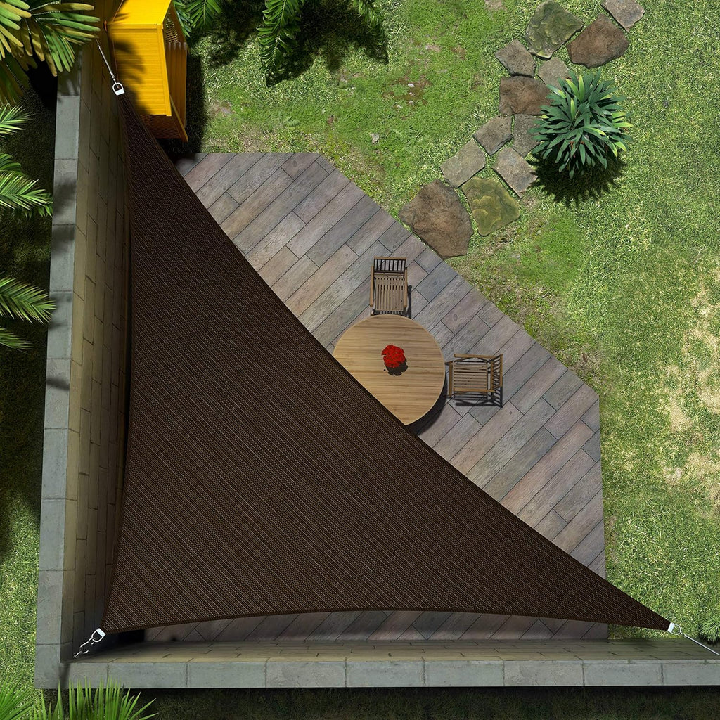 Beige 24' x 24' x 24' Triangle Sun Shade Sail A654