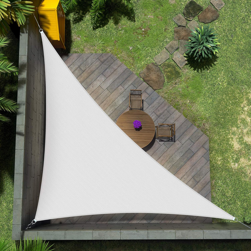 Beige 24' x 24' x 24' Triangle Sun Shade Sail A654