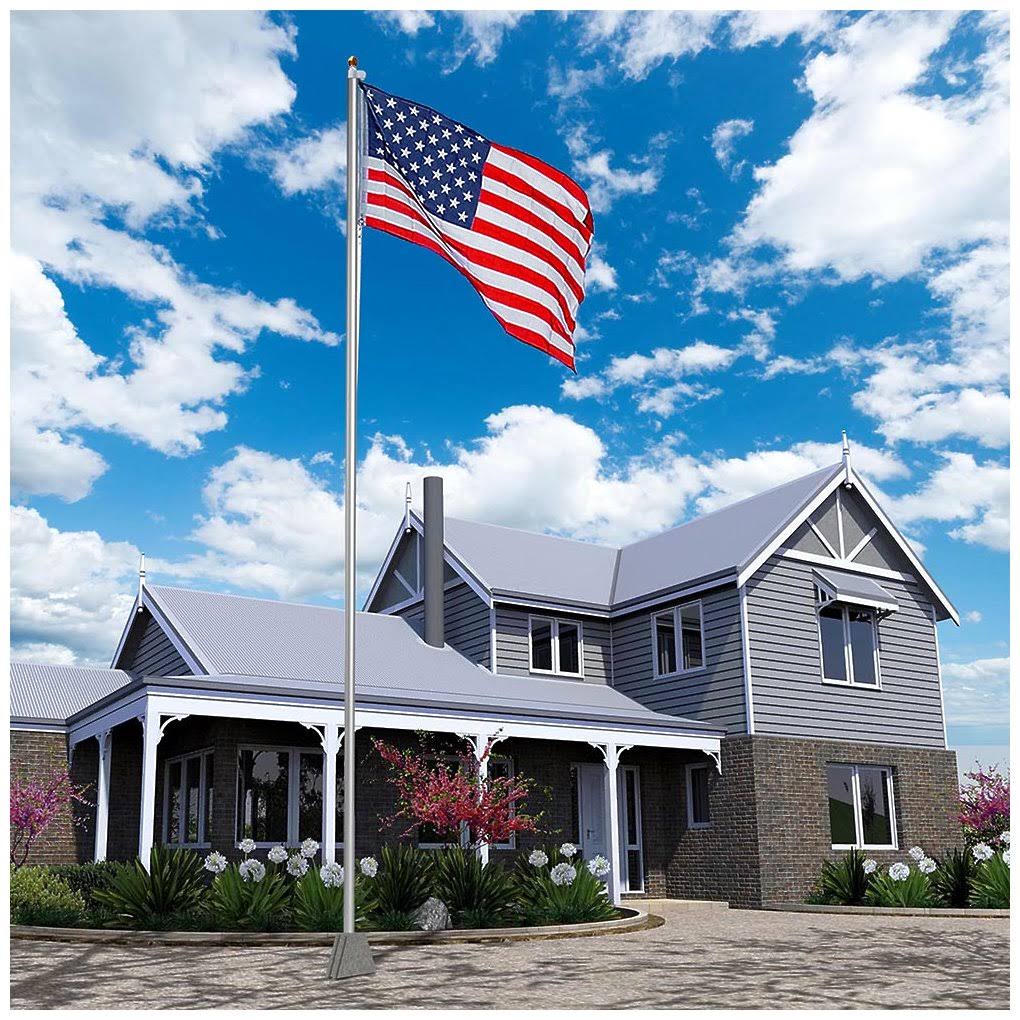 Aluminum Flagpole with US American Flag B6573