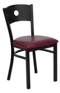 Black Metal Restaurant Chair Q19707