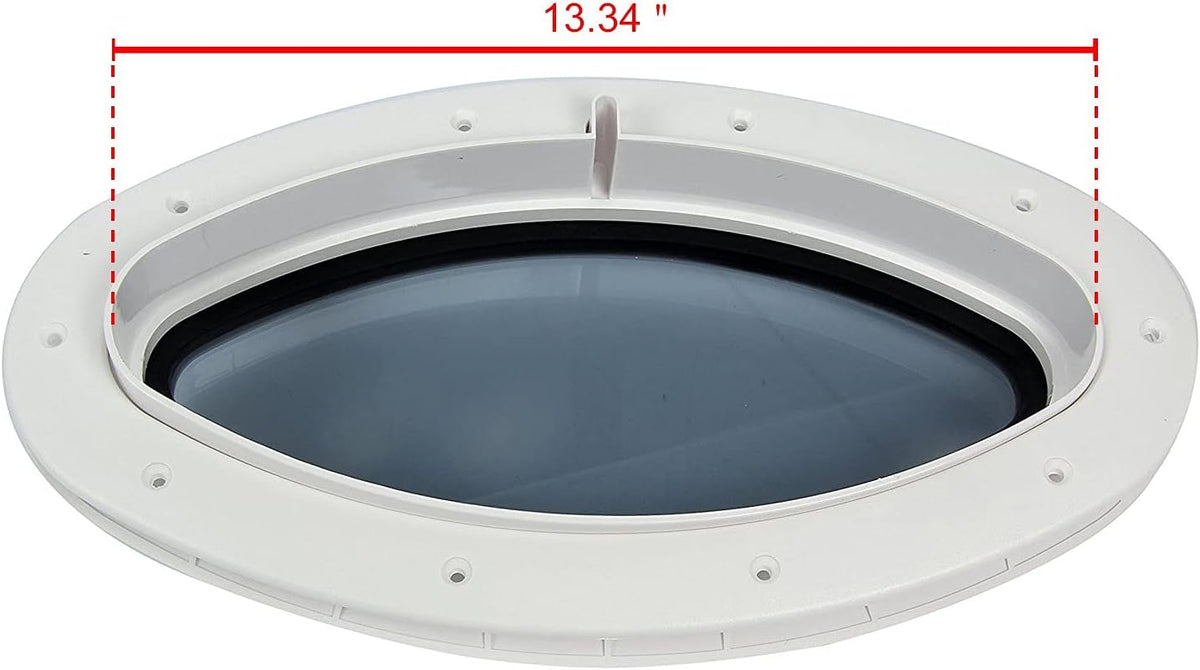 Pair of 16” x 8-5/8” Oval Opening Portlight Porthole Replacement Window N5762