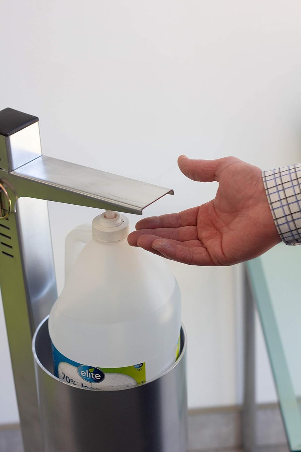 Touchless Pedal Activated Hand Sanitizer Floor Stand Dispenser, White, 1 Unit R28086