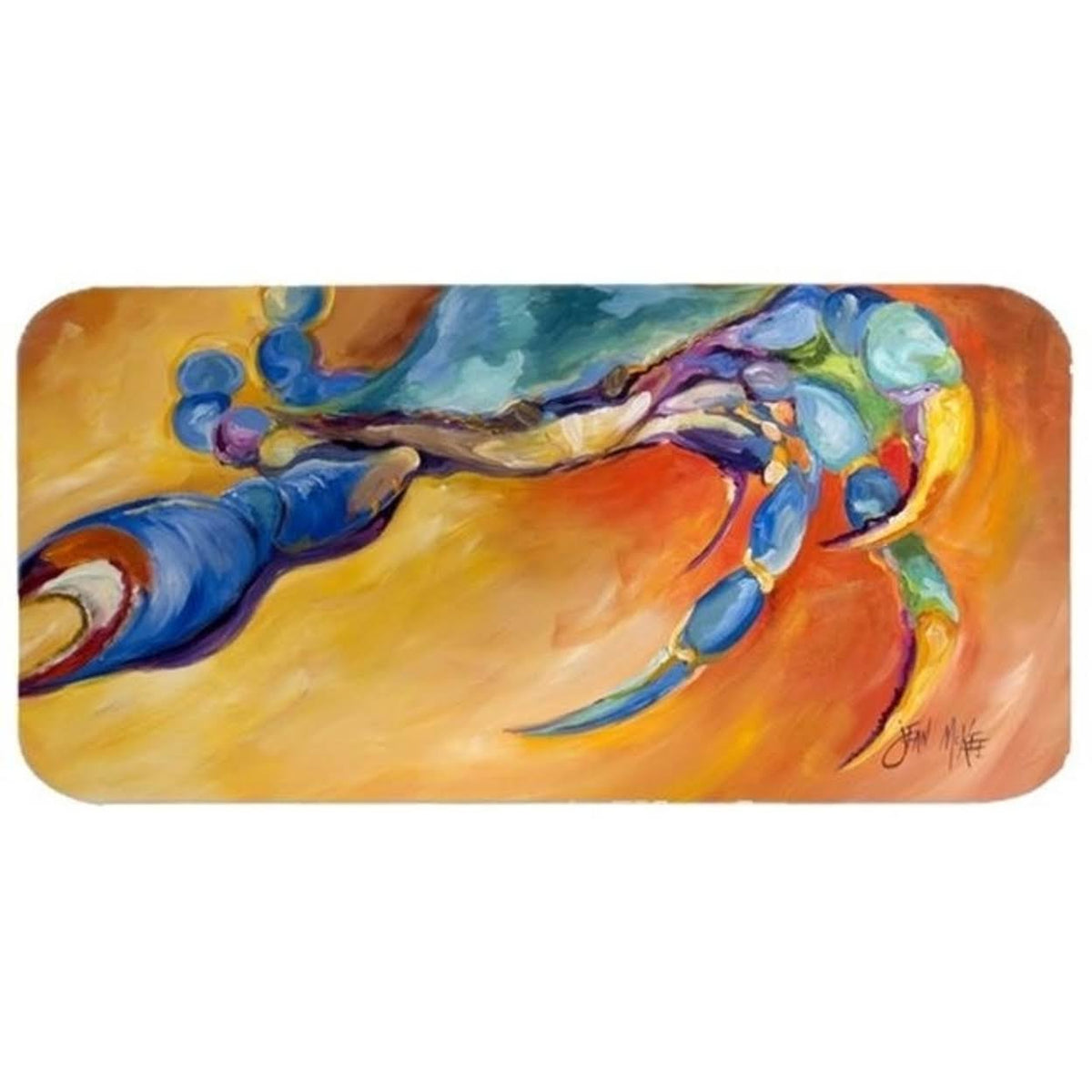 Blue Crab Orange Kitchen & Bath Mat Runner 28 x 58 in. I560297