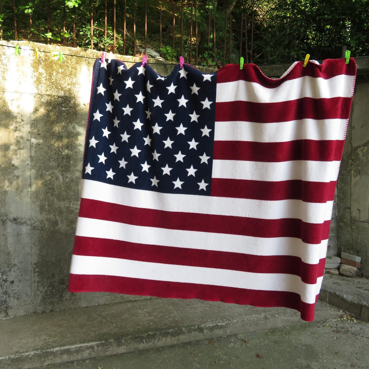 American Flag Red White and Blue Super Soft Lightweight Blanket 54 x 84 M60458