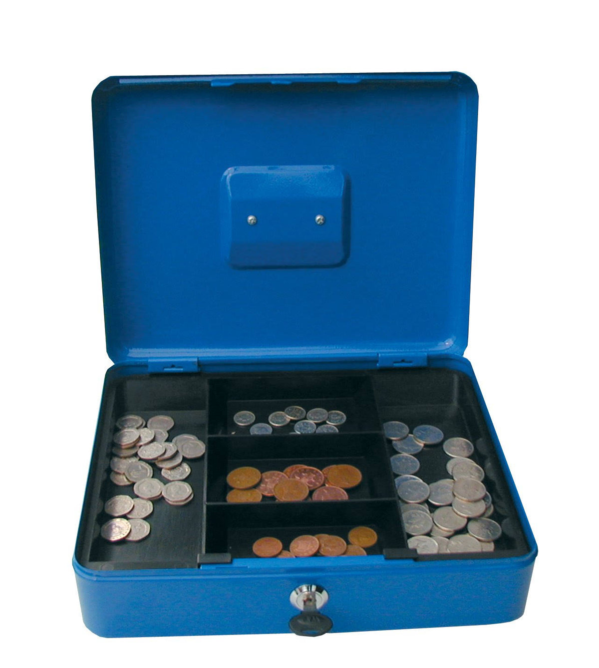 Blue 12-Inch Metal Cash Box R433862