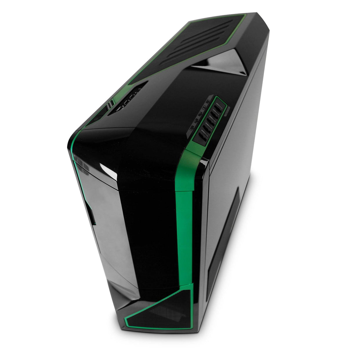 Black and Green ATX Full Tower Computer Case E70967