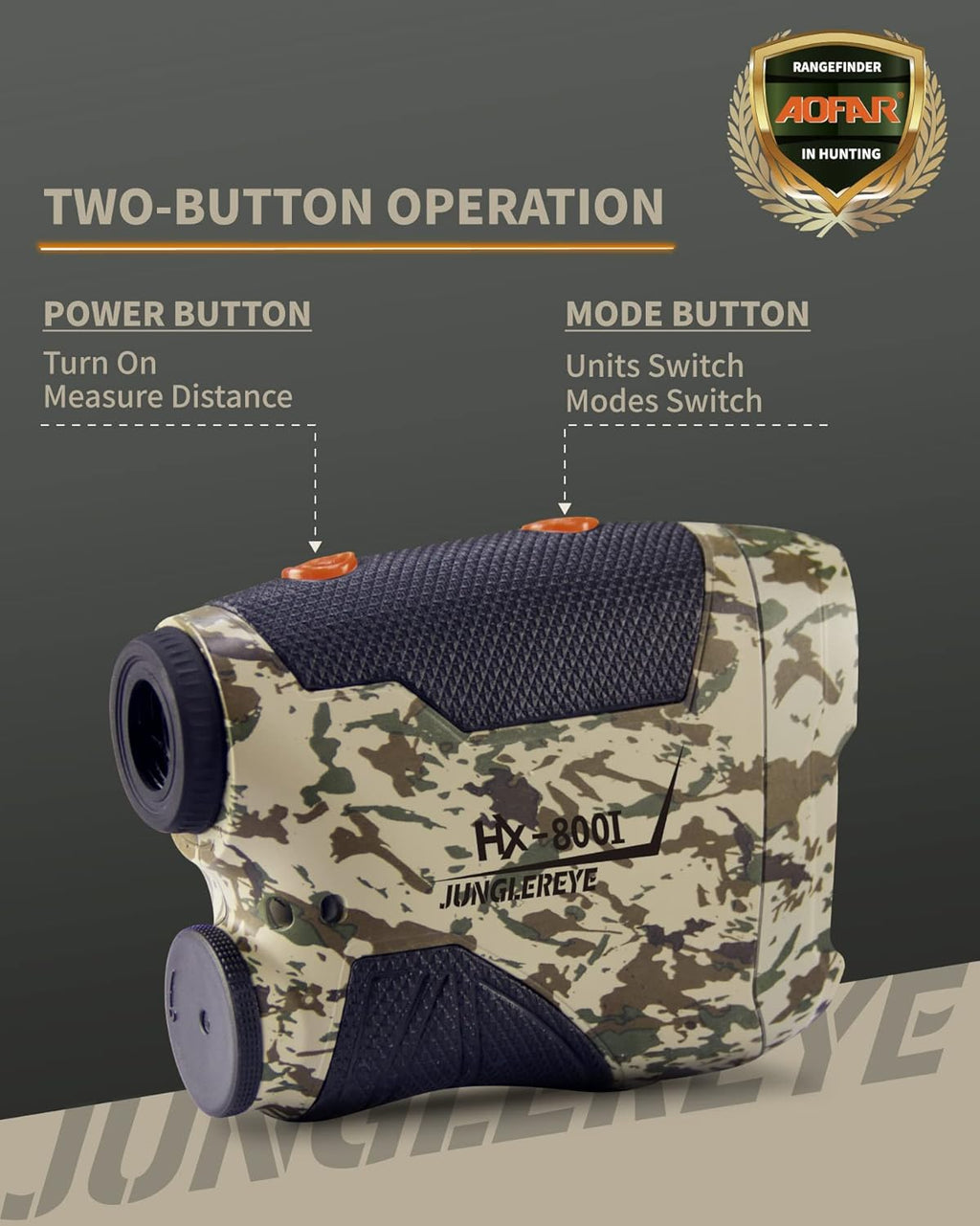 800 Yards 6X Magnification Waterproof Hunting Range Finder Z7954