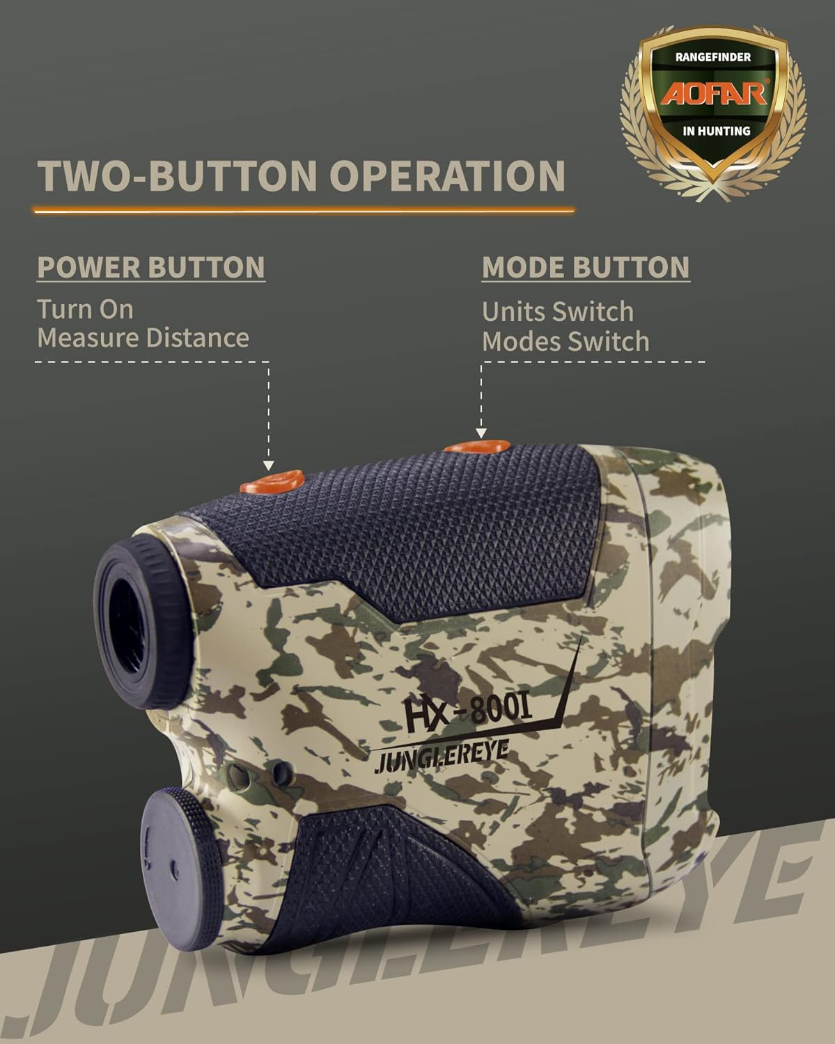 800 Yards 6X Magnification Waterproof Hunting Range Finder Z7954