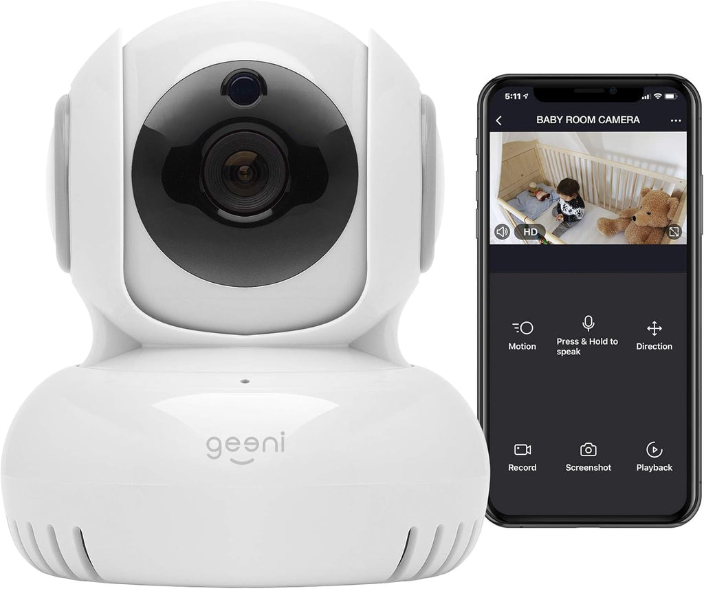 720p Wireless Indoor Surveillance Camera with Pan/Tilt/Zoom, Night Vision and Motion Alerts, White G2784