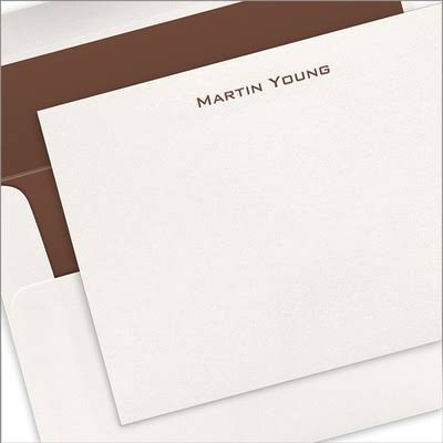 Letterpress Flat Note Cards T5384