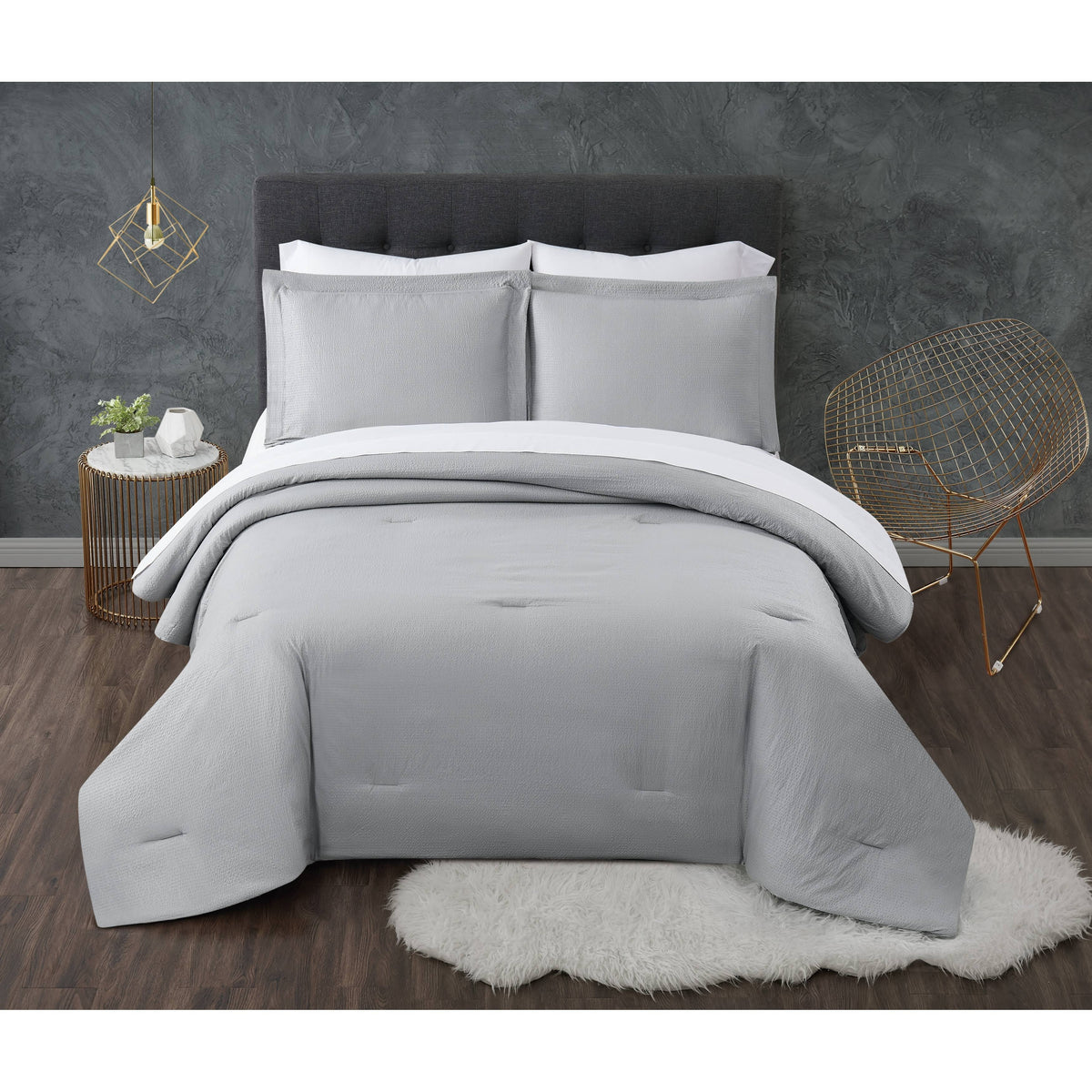 Grey Twin 5 Piece Bed in A Bag Q38113