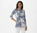 Camo Printed Waffle Knit Top R627491