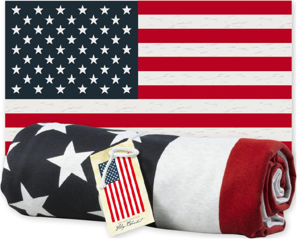 American Flag Red White and Blue Super Soft Lightweight Blanket 54 x 84 M60458