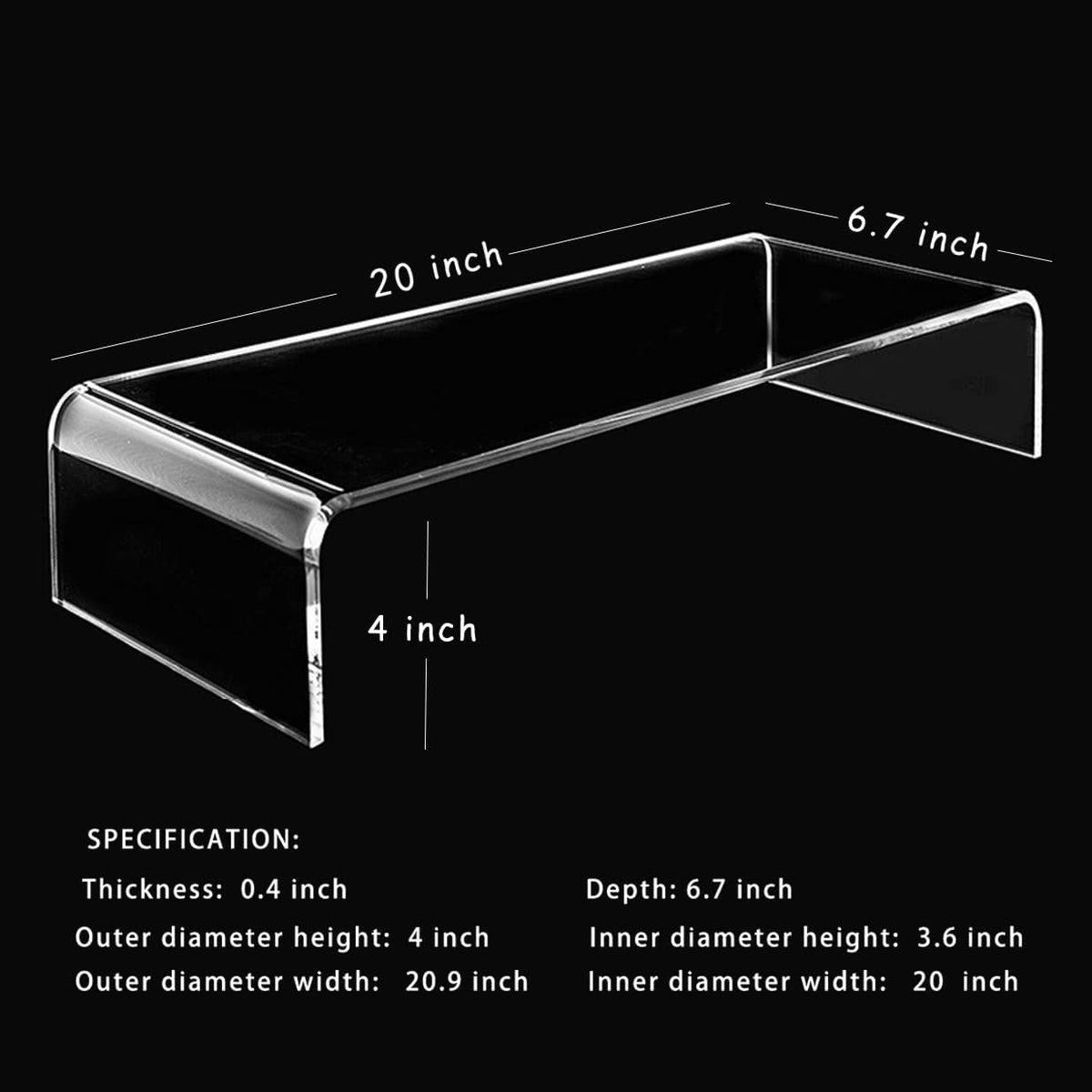Clear Plexiglass Keyboard Protector O6626