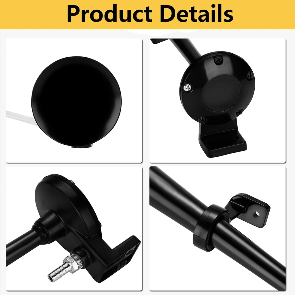 12V 150db Air Horn Kit with Compressor Single Trumpet Black A6015