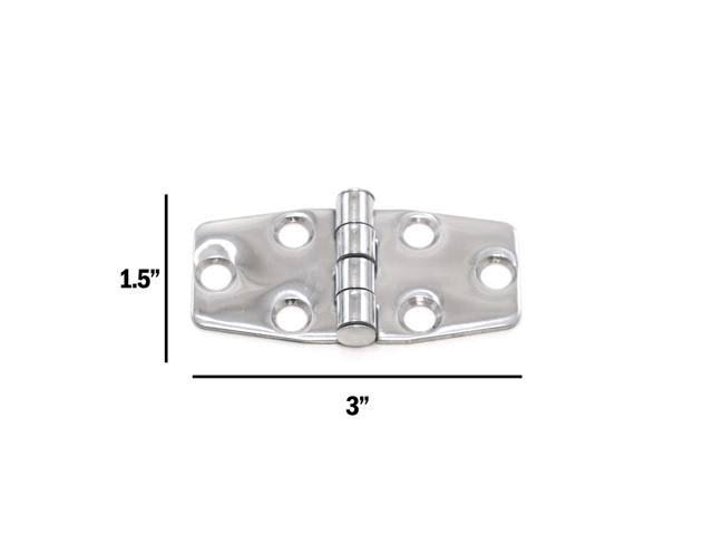 Polished Stainless Steel Marine Grade Door Hinges Set of 10 A1015