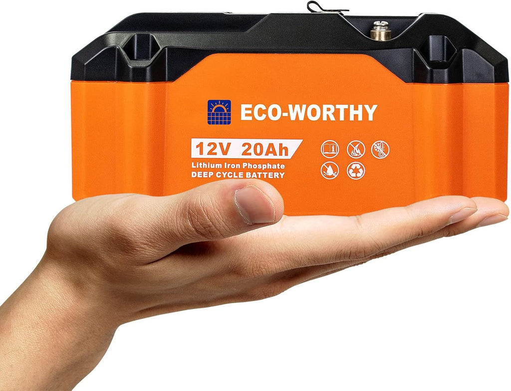 Portable 12V 20Ah LiFePO4 Deep Cycle Rechargeable Battery H4911