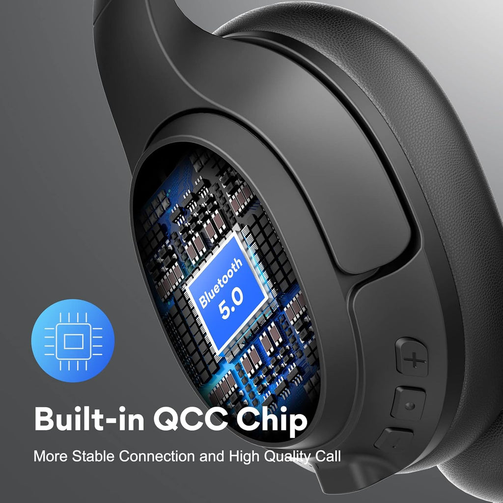Bluetooth Headsets with Microphone & USB Dongle, 30 Hours Talk Time, Over-Ear Wireless Headphone J97821