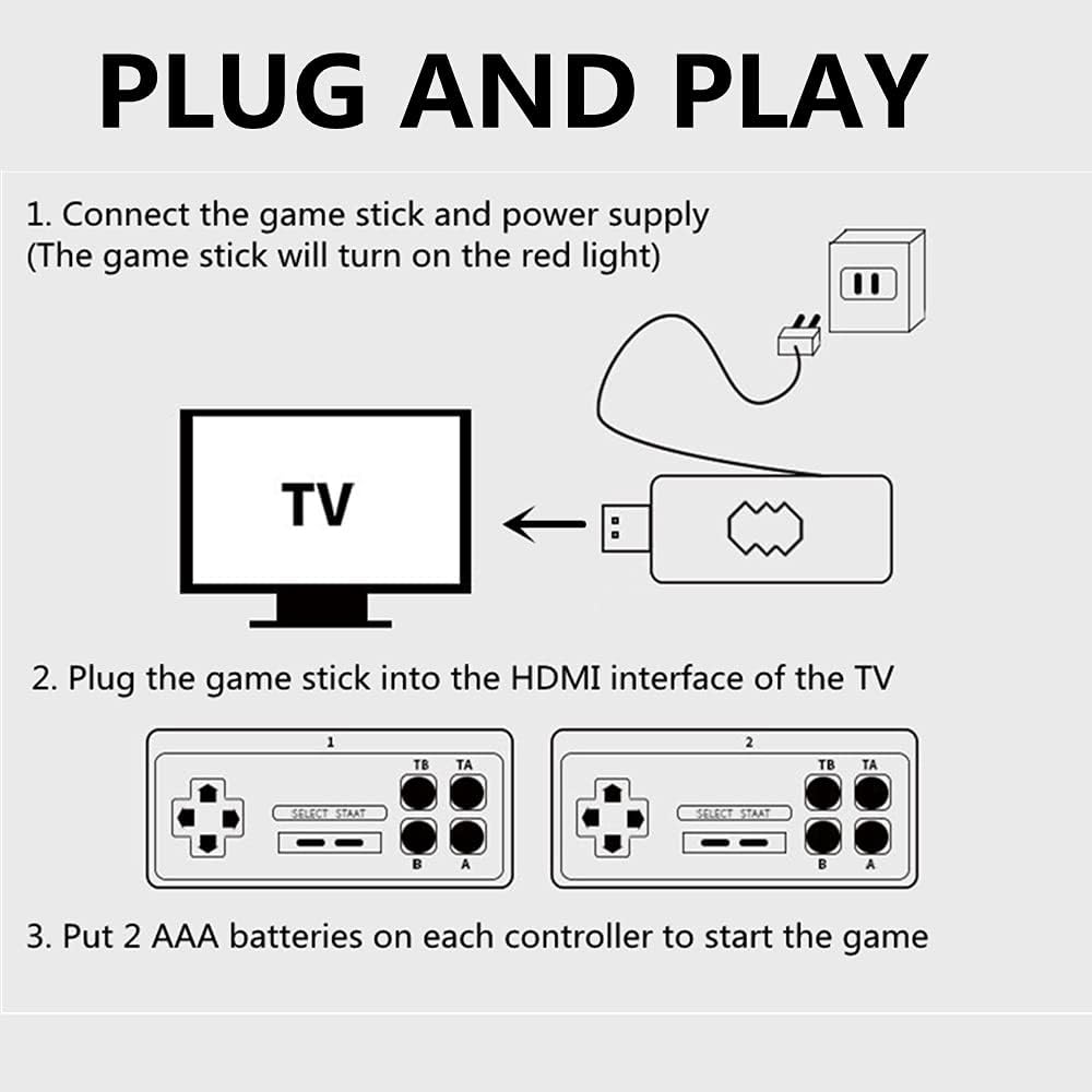 Wireless Retro Video Game Console with 1050+ Classic Games Z957
